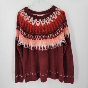 Sonoma Sweater Women's Size 2XL Soft Knit Pullover Burgundy Pink